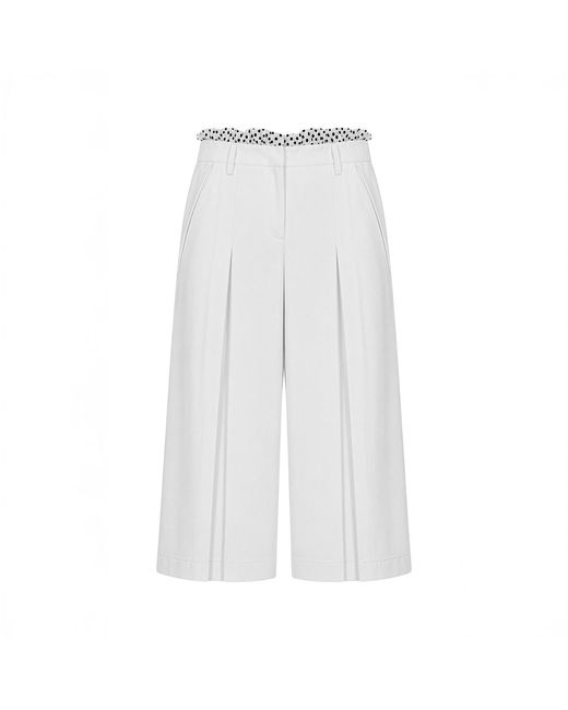 Herfetch White Polka Bermuda Shorts