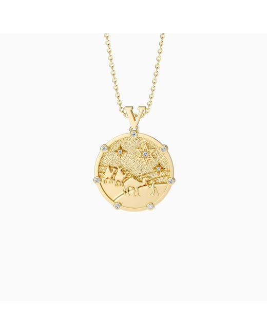 Vanimy Metallic Promised Land Follow Your Star Three Wise Coin Medallion Necklace