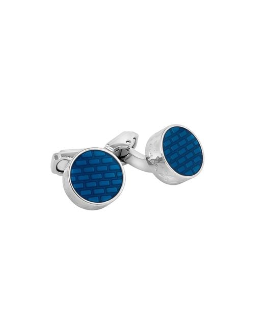Tateossian Blue Thompson Brick Cufflinks for men