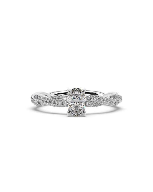 Artisan White 14K Statement Cocktail Ring Lab-Grown Diamond