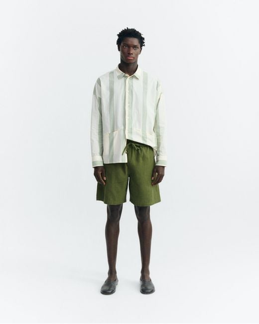 Thinking Mu Green Henry Bermuda Shorts for men