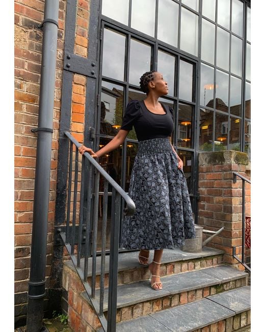 Frock Tales Black Belle Top With Scoop Neck