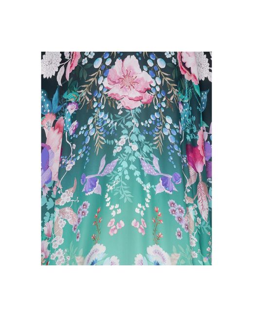 Meng Blue Ombre Silk Georgette Kaftan