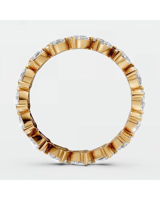 Aya Fine Jewelry Metallic Pear Lab Diamond Eternity Band Ring
