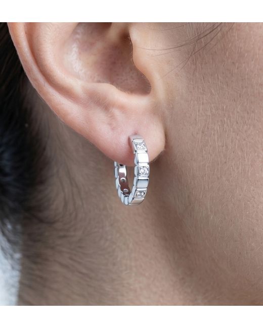 Uchi and Soto Metallic Shikaku Stone Huggie Hoop Earrings