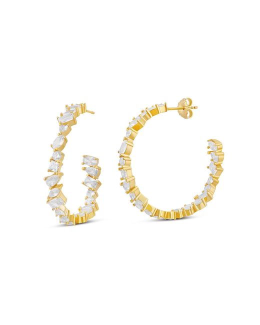 SHYMI Metallic Multi Shape Hoop Earrings