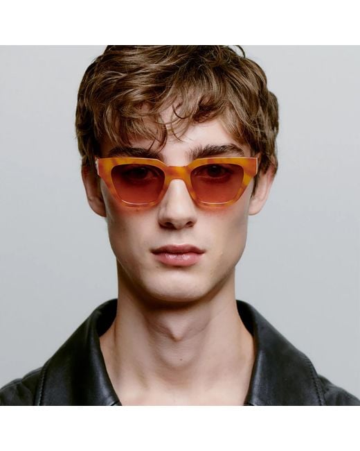 A.Kjærbede Pink Kaws Sunglasses Burnt Amber