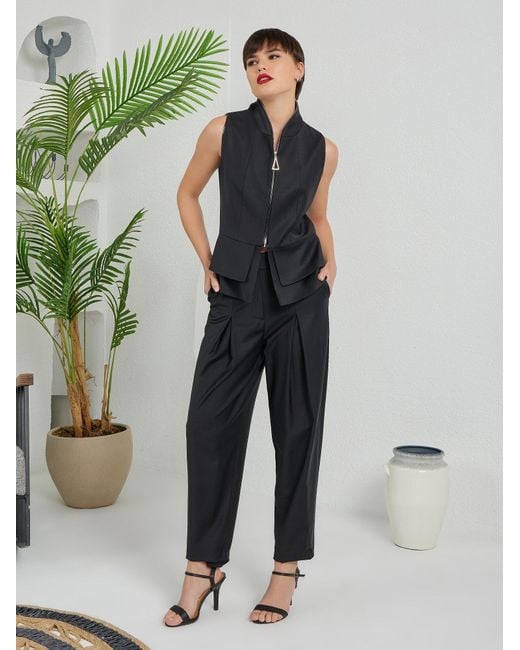 Lumina Eligma Black Construct Suit Pants Ensemble