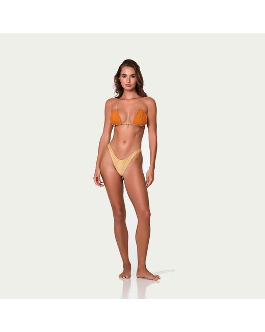 Cherina Beachwear Llc Brown Sasha Top Crochet