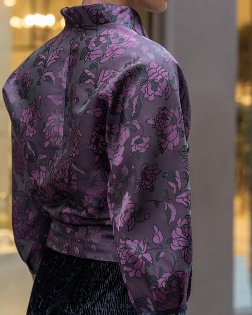 Lioness by Tf Purple Flowered Jacket