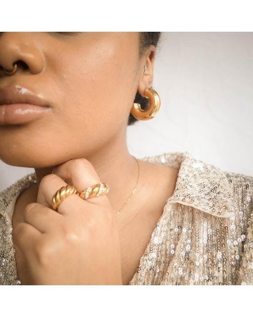 Superdivajewellery Metallic Sarah Thick Hoop Earrings