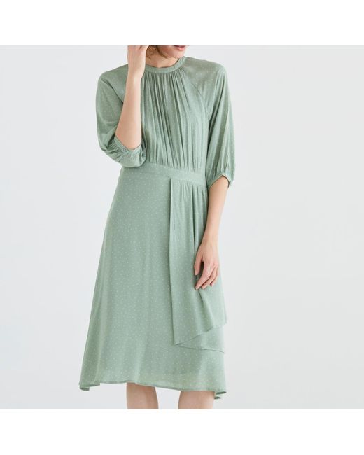 mint green polka dot dress