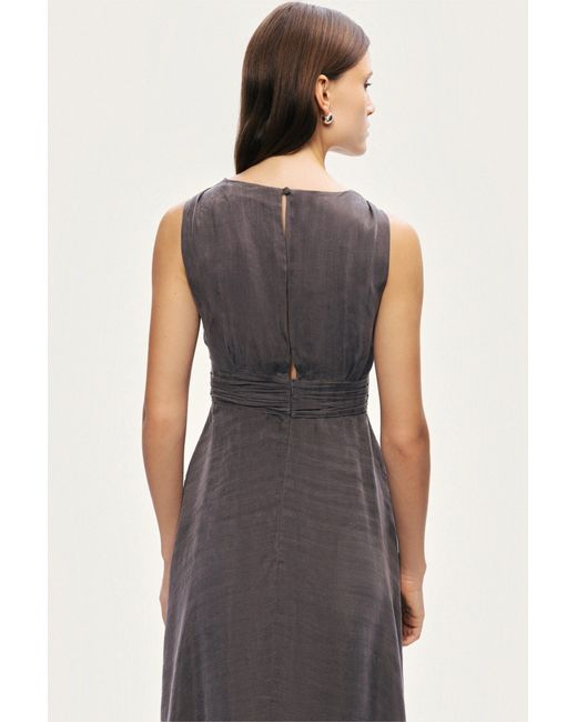 Nocturne White V-Neck Sleeveless Midi Dress