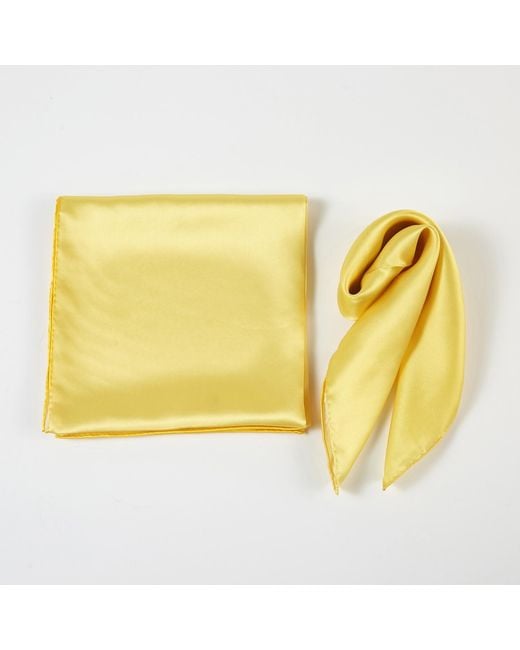 Soft Strokes Silk Yellow Pure Silk Scarf Daffodil Solid Colour Collection Lemon Small
