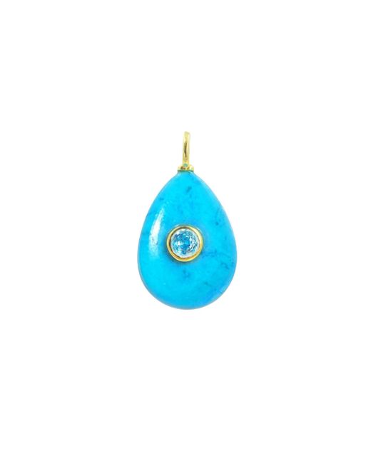 KAMARIA Blue Howlite Gemstone Pendant With Topaz