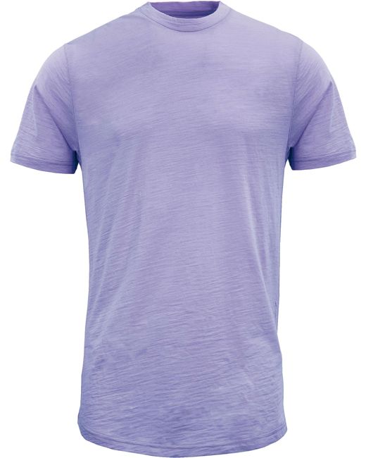 Lords of Harlech Purple Cassius Merino Jersey Crew Neck Shirt for men