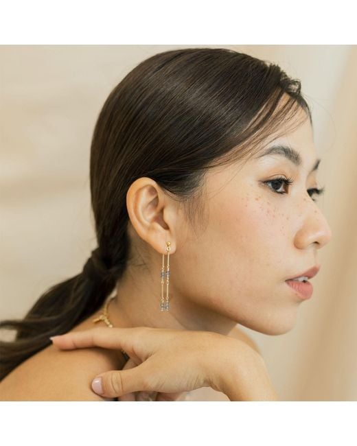 Inari Jewellery Blue Bamboo Vine Earrings Iolite