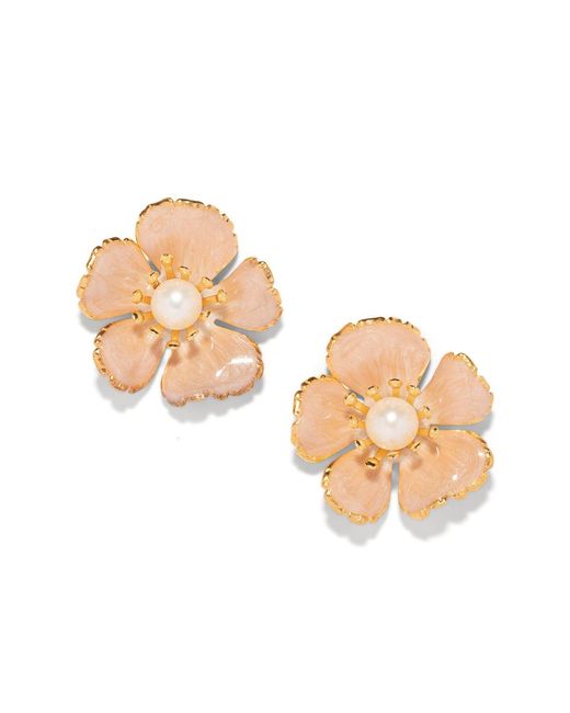 The Pink Reef Metallic Neutrals Small Hand Painted Floral