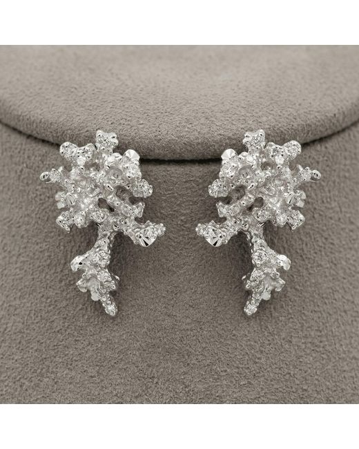 Dainty London Metallic Dainty Saltwater Coral Stud Earrings