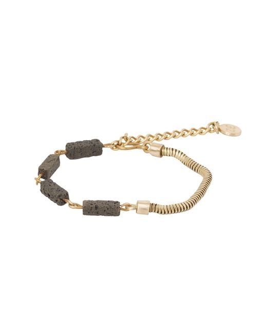 Zeworks Metallic Vast Lava Stone Bracelet