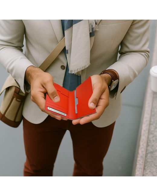 Vedentro Red Pocket Wallet for men