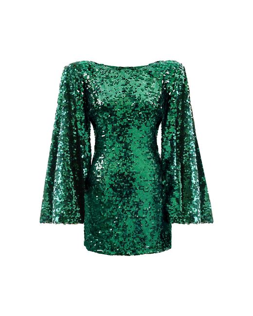 Sanctumum Green Sienna Open Back Cocktail Party Dress Mini