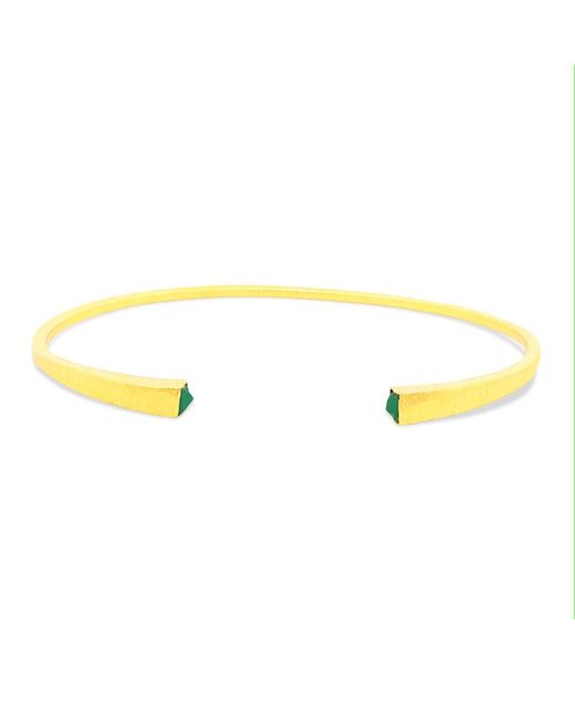 GEM BAZAAR Metallic Grace Bangle With Onyx