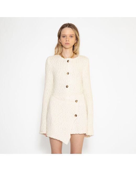 SVETA Milano Natural Thelma Alpaca Wool Miniskirt