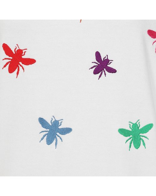 James Steward White Bee Embroidered Sweatshirt