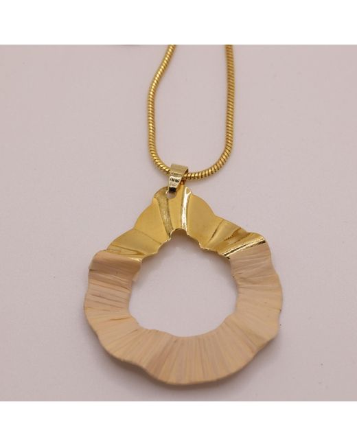Nart Nature Making Art Metallic Neutrals The Gout Buriti Natural Fiber Necklace
