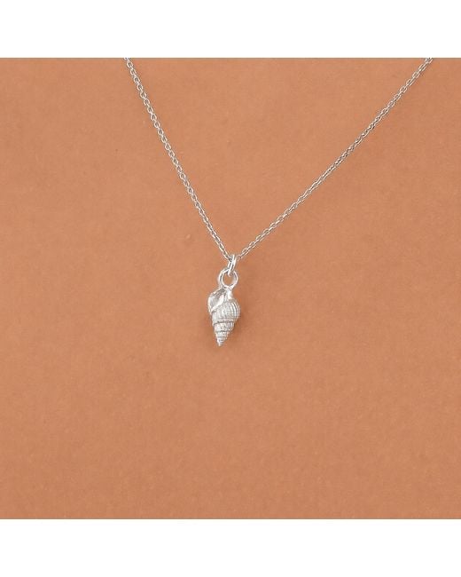 Mother Nature Jewelry Metallic Sea Shell Pendant, Handmade Minimalist Necklace