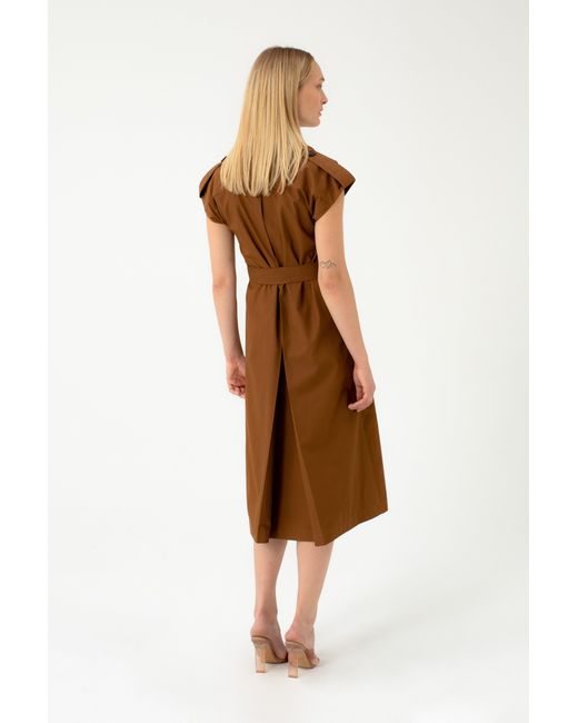 InAvati Brown Safari Camel Dress