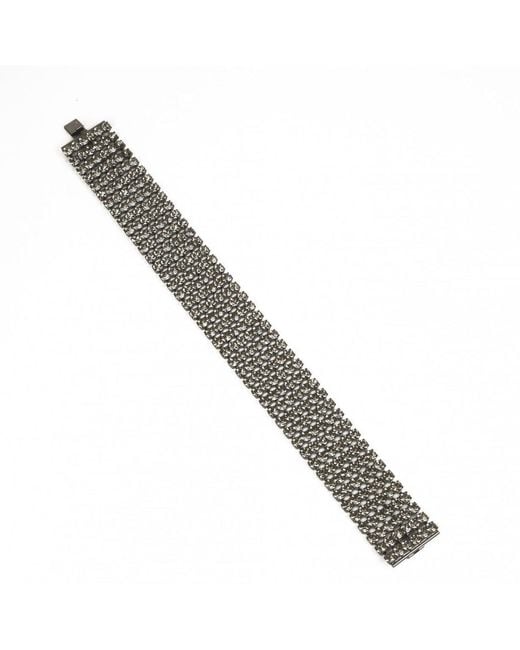 Addicted Black Asteria Bracelet With Strands Of Rhinestones