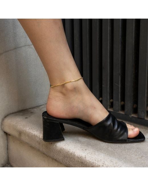 Spero London Metallic Sterling Tree Bead Chain Anklet