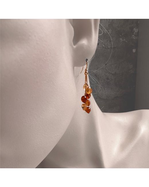 Lori Kaplan Design Metallic Hessonite Garnet Signature Earrings