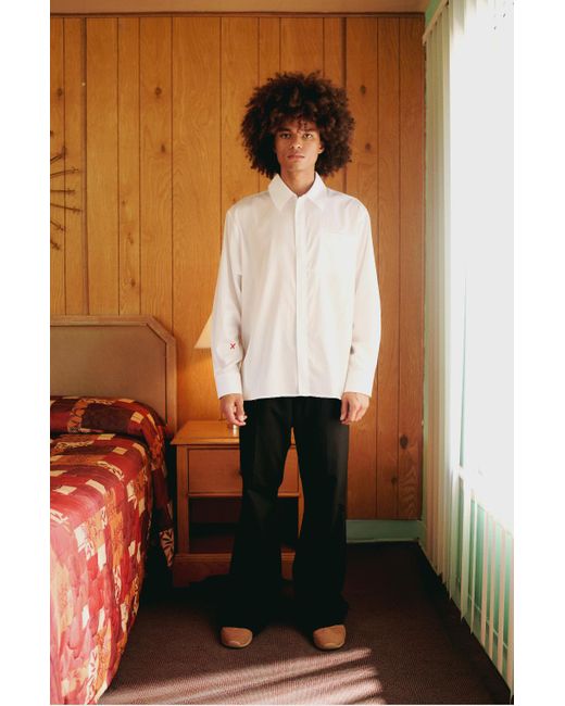 Pcfg Black Striped Woven Flare Pant for men