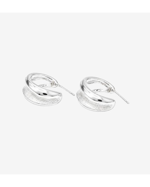 Uchi and Soto Metallic Nami Molten Hoop Earrings