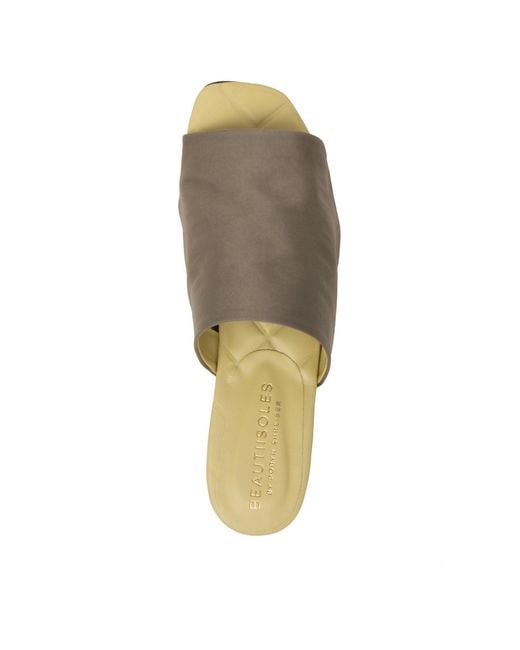 Beautiisoles by Robyn Shreiber Made in Italy Brown April Khaki Comfortable Flat Mule