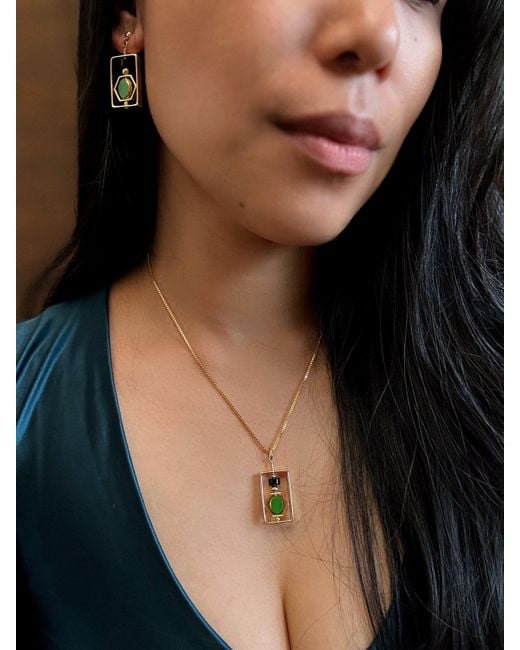 Aracheli Studio White Art X Onyx Earrings