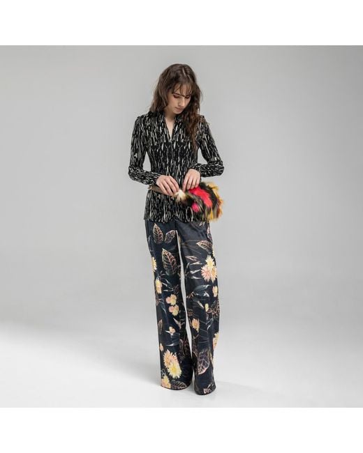 ARTISTA Black Balance Wide Leg Palazzo Pants