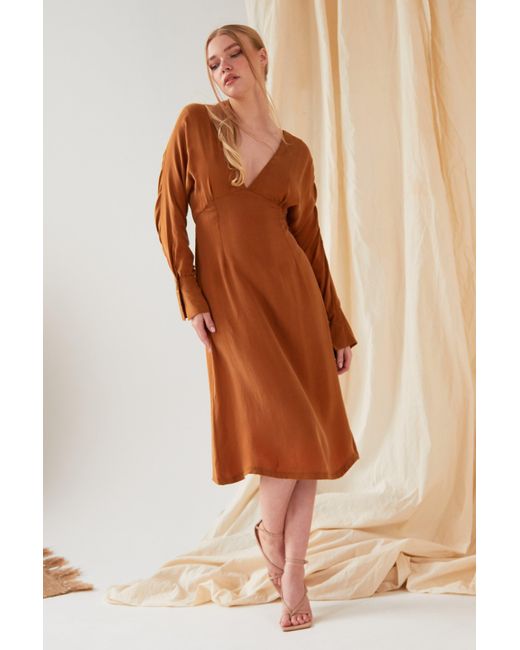 Sarvin Orange Mustard Dress