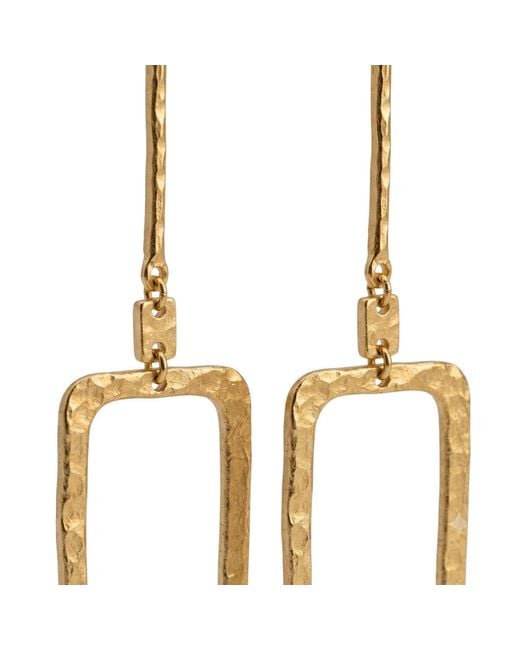 Jaredjamin Metallic Solene Hammered Single Link Drop Leverback Earrings