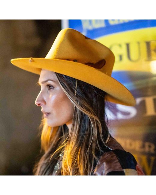 Shaded the Label Yellow Dandelion Wool Cowboy Hat