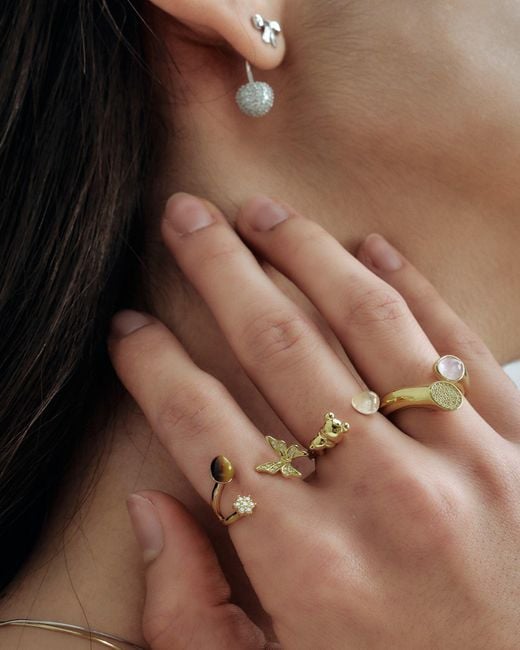 Freqnc Atelier Metallic Butterfly Ring