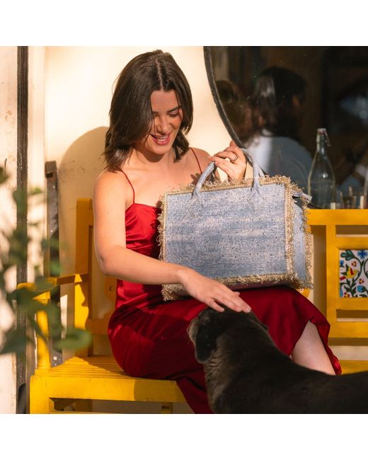 Simitri Blue Brittany Tote Bag