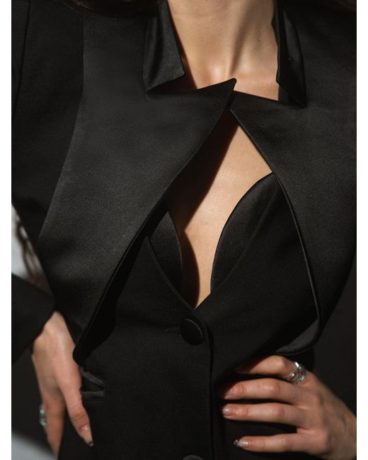 Tia Dorraine Black Femme Fatale Tailored Pant Suit