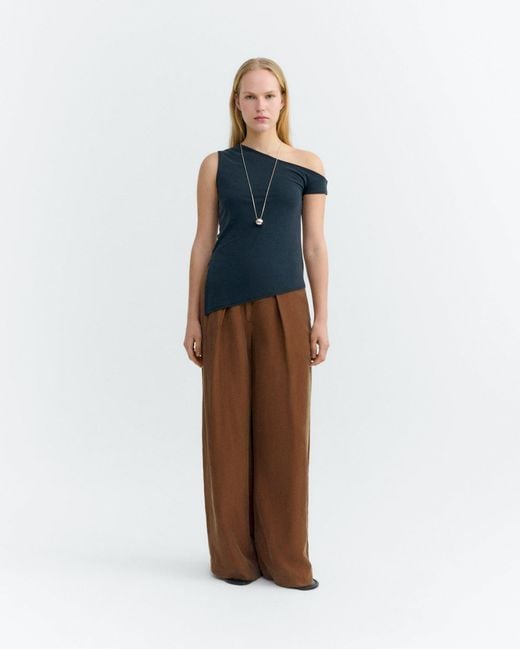 Thinking Mu Blue Asymmetrical Top Zohar