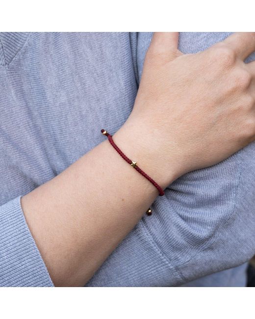 Harbour Uk Red Golden Star Vermeil Rope Bracelet