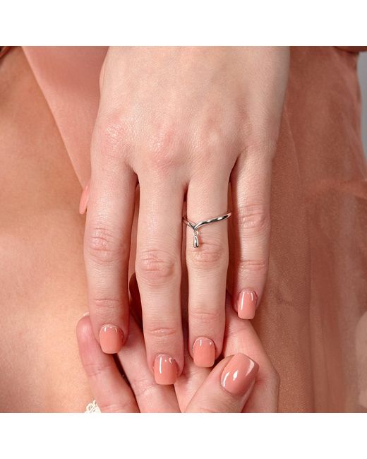 Lucy Quartermaine White Sterling Mini Drop Ring