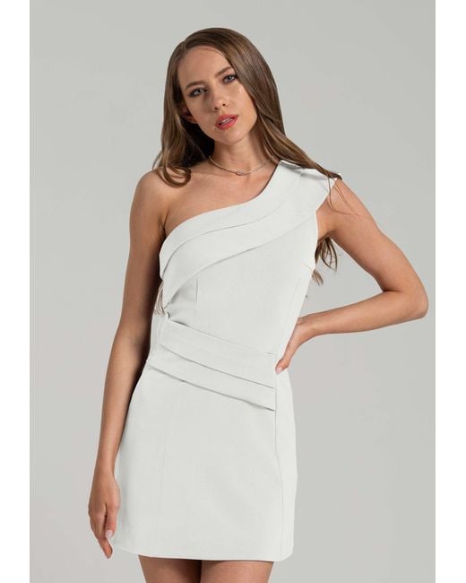 Tia Dorraine White Elegant Touch Mini Dress